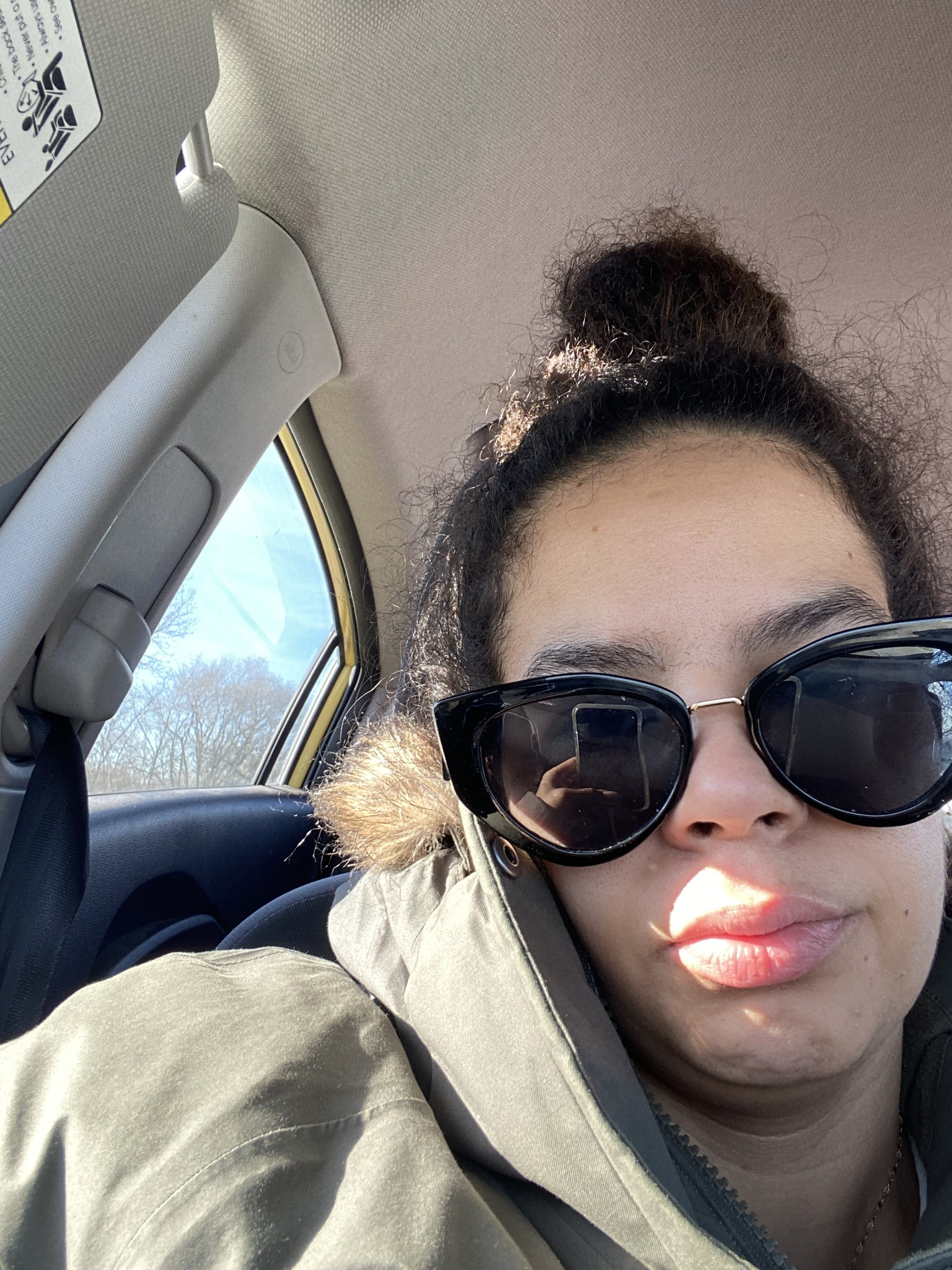 Stefanie Marianné in her car on the day she knew something had to change